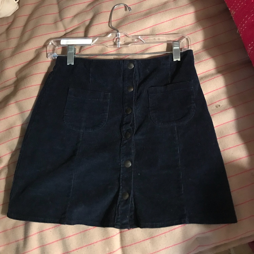 Brandy Melville Corduroy Skirt Navy